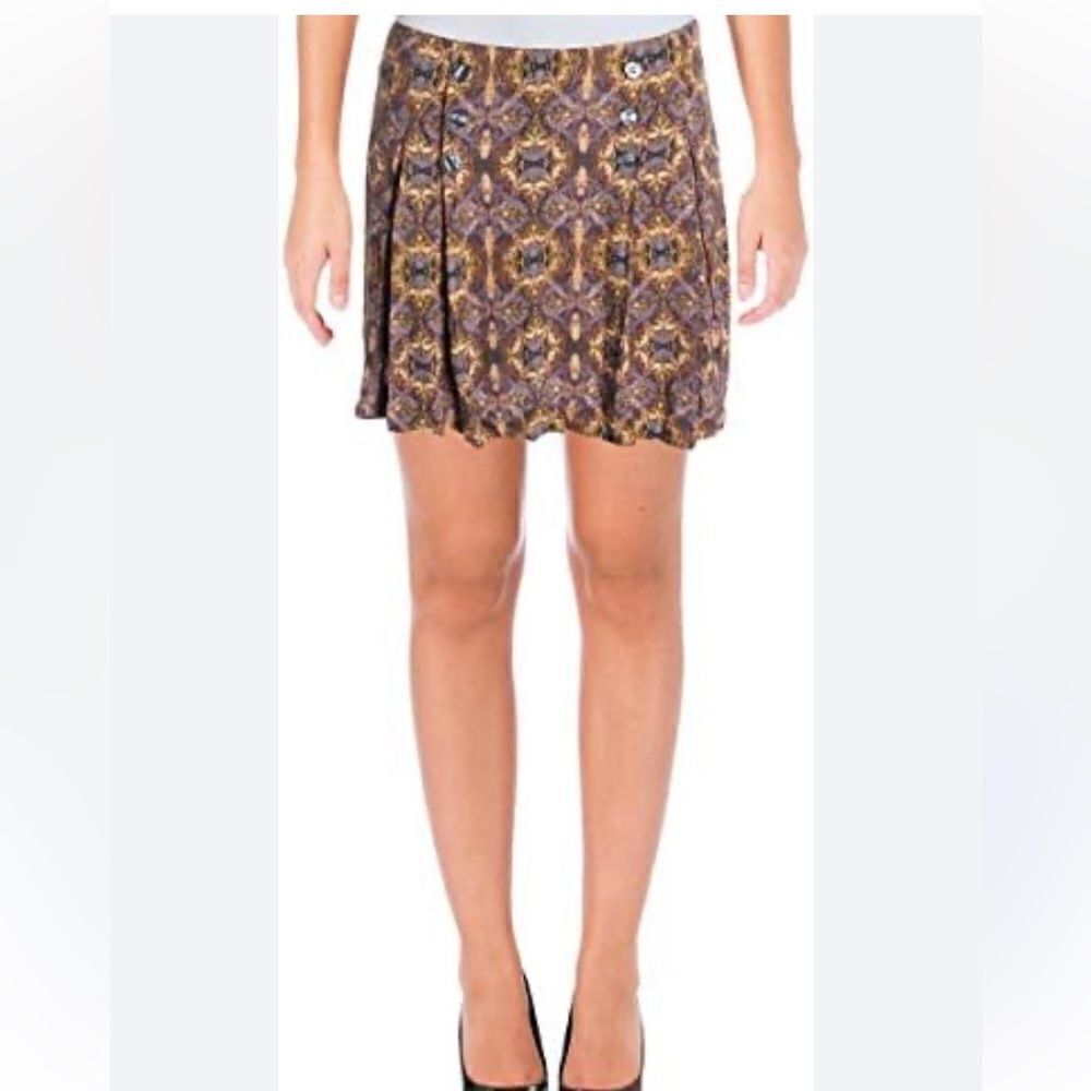 Free People Lovers Lane Printed Mini Skirt in Night Combo. Size 12
